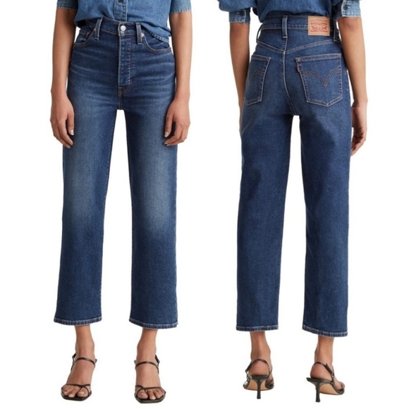 Levi's Denim - LEVI'S Ribcage Straight Ankle Jeans in Pick A Draw